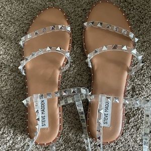 Steve Madden | Tan/Clear Sandals | Never Worn! 7.5